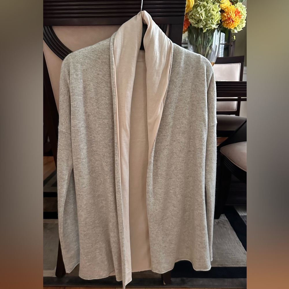 Women's Gray Open Front Cardigan